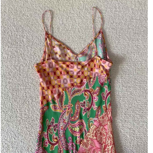 BEST Anthropologie x Kachel Stefani Midi Slip Dress - Multi Color AU10/US6 - Picture 7 of 9